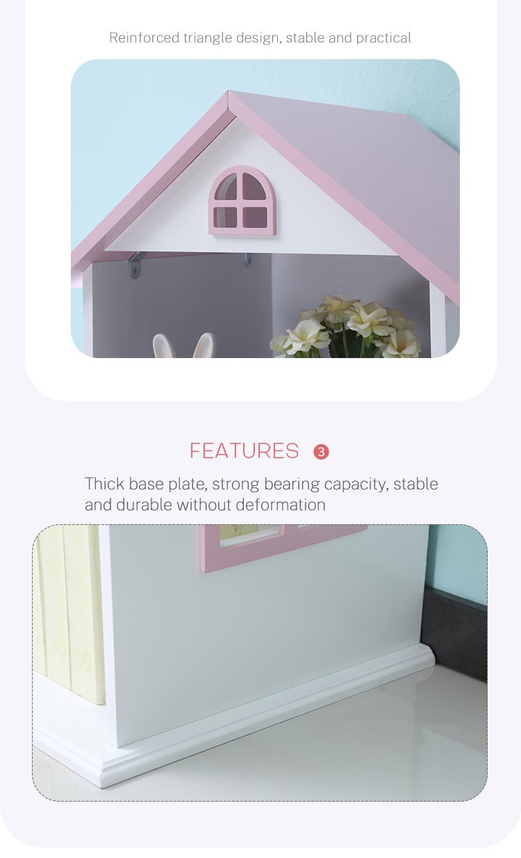 White dollhouse kids bookshelf (7)