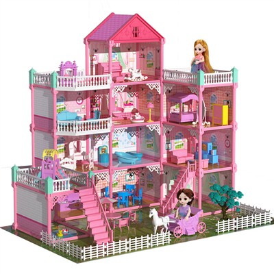 Casă de păpuși roz-- pentru casa ta Barbie