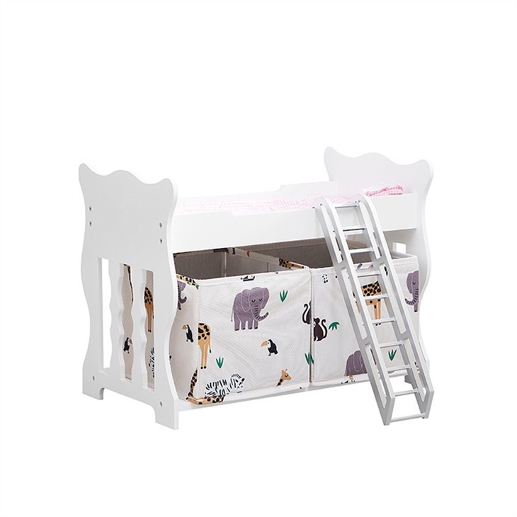 White Doll Bed 2 Storage